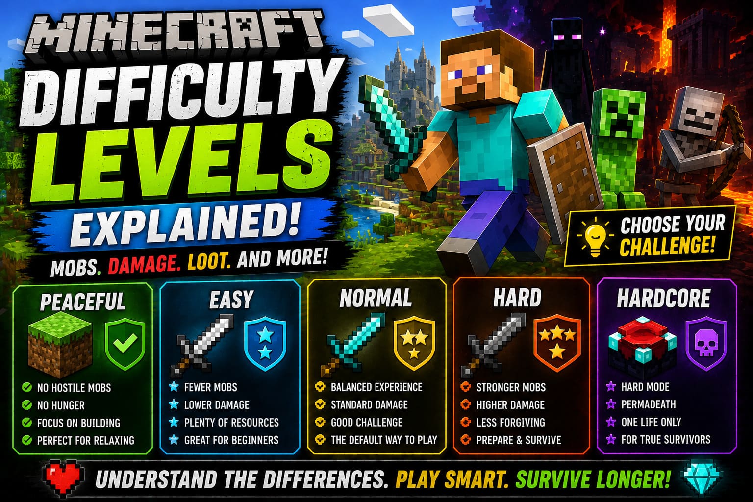Minecraft Difficulty Levels Explained