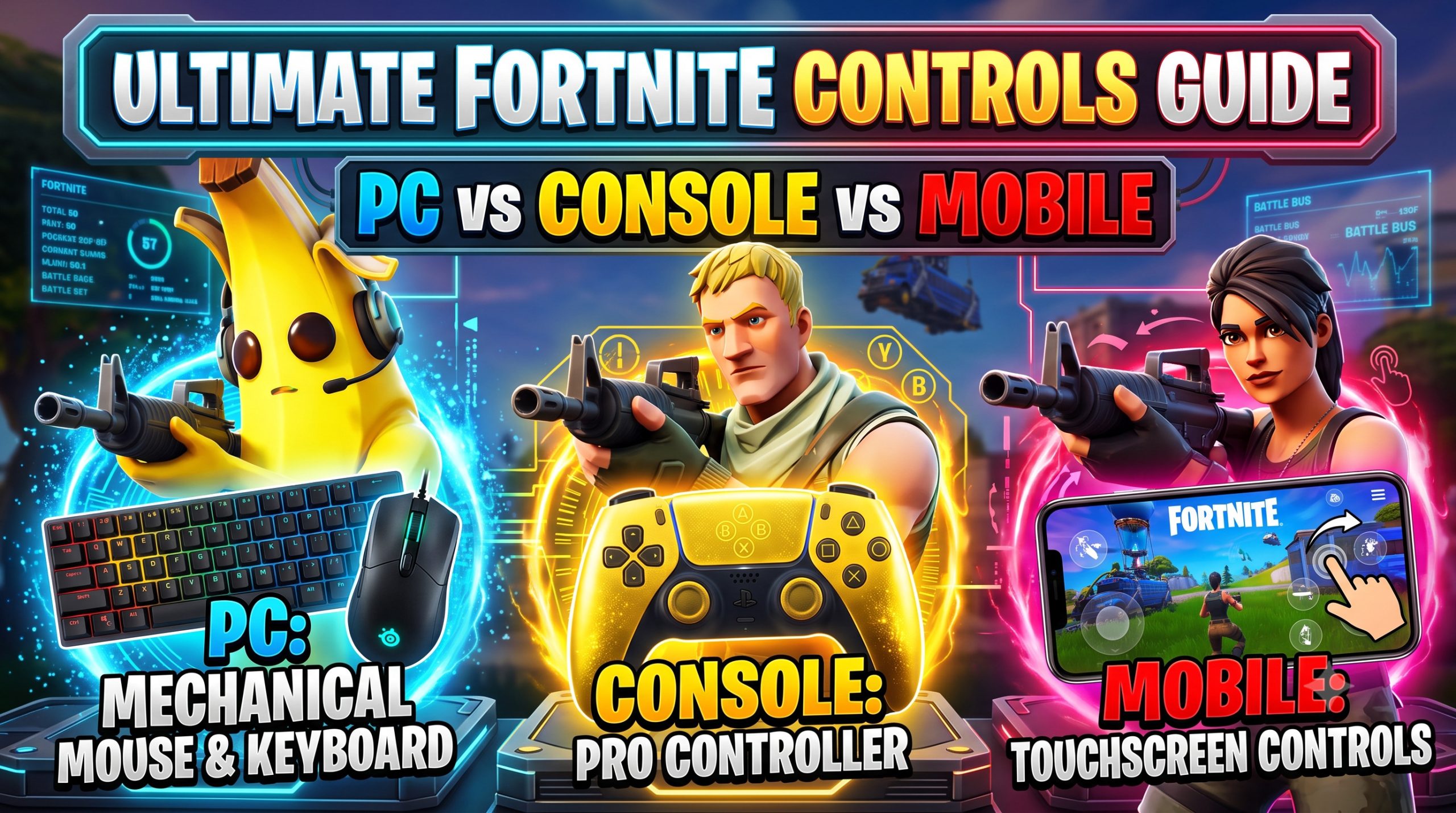 How Fortnite Controls Work on PC, Console, and Mobile