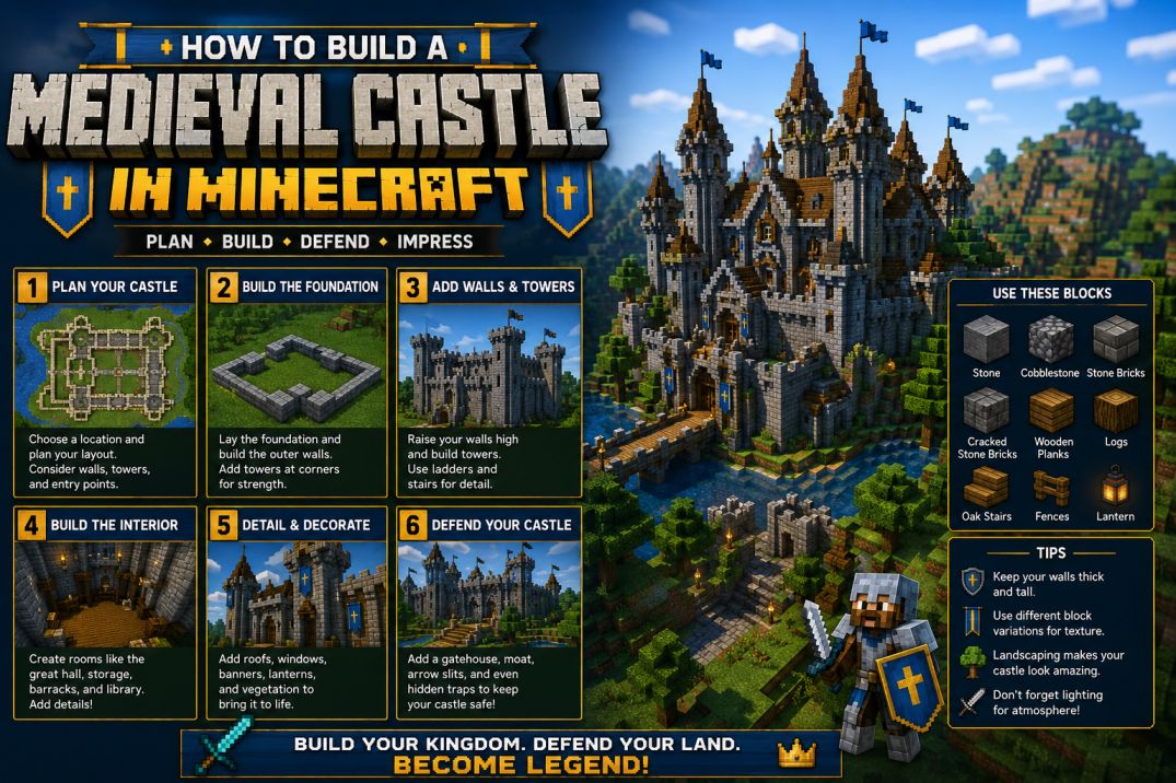 How to Build a Medieval Castle in Minecraft