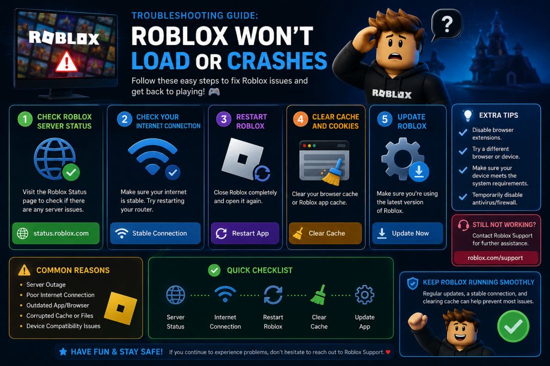 Roblox Won't Load or Crashes